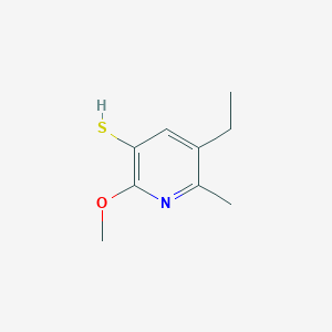 molecular formula C9H13NOS B13868852 5-Ethyl-2-methoxy-6-methylpyridine-3-thiol 