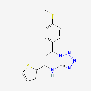 molecular formula C15H13N5S2 B13868858 7-(4-Methylsulfanylphenyl)-5-thiophen-2-yl-1,7-dihydrotetrazolo[1,5-a]pyrimidine CAS No. 440639-75-8