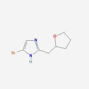 molecular formula C8H11BrN2O B13868860 5-bromo-2-(oxolan-2-ylmethyl)-1H-imidazole 