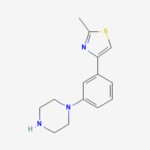 molecular formula C14H17N3S B13868881 2-Methyl-4-(3-piperazin-1-ylphenyl)-1,3-thiazole 