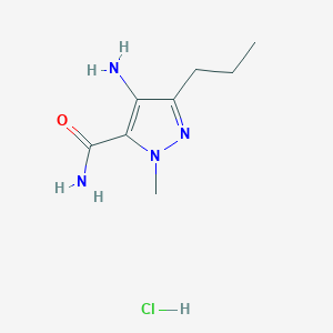 molecular formula C8H15ClN4O B138689 4-Amino-1-methyl-3-propyl-1H-pyrazole-5-carboxamide Hydrochloride CAS No. 247584-10-7
