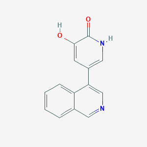 molecular formula C14H10N2O2 B13868905 3-hydroxy-5-isoquinolin-4-yl-1H-pyridin-2-one 