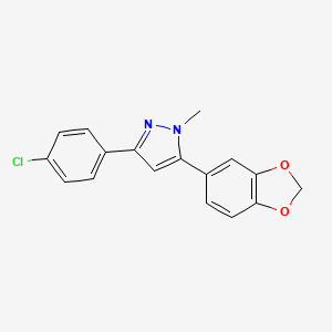 5-(1,3-Benzodioxol-5-yl)-3-(4-chlorophenyl)-1-methylpyrazole