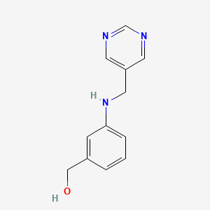 {3-[(Pyrimidin-5-ylmethyl)amino]phenyl}methanol