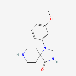 molecular formula C14H19N3O2 B13868944 1-(3-Methoxyphenyl)-1,3,8-triazaspiro[4.5]decan-4-one 