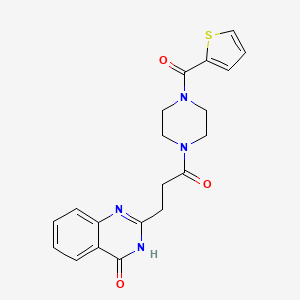 molecular formula C20H20N4O3S B13868946 2-[3-oxo-3-[4-(thiophene-2-carbonyl)piperazin-1-yl]propyl]-3H-quinazolin-4-one 