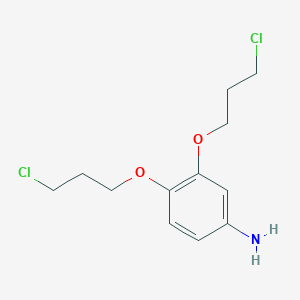 molecular formula C12H17Cl2NO2 B13868976 3,4-Bis(3-chloropropoxy)aniline 