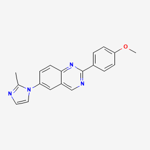 2-(4-Methoxyphenyl)-6-(2-methylimidazol-1-yl)quinazoline