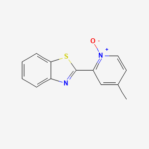 molecular formula C13H10N2OS B13868985 2-(4-Methyl-1-oxidopyridin-1-ium-2-yl)-1,3-benzothiazole 