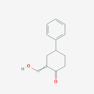 molecular formula C13H14O2 B13869024 2-(Hydroxymethylidene)-4-phenylcyclohexan-1-one 