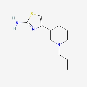 molecular formula C11H19N3S B13869026 4-(1-Propylpiperidin-3-yl)-1,3-thiazol-2-amine 