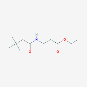 molecular formula C11H21NO3 B13869091 Ethyl 3-(3,3-dimethylbutanoylamino)propanoate 