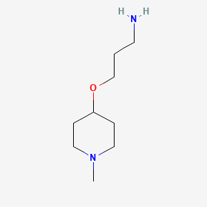 molecular formula C9H20N2O B1386913 3-[(1-Methylpiperidin-4-YL)oxy]propan-1-amine CAS No. 1171770-24-3