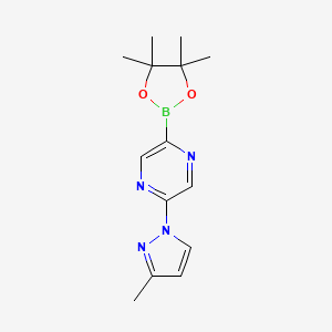 2-(3-methyl-1H-pyrazol-1-yl)-5-(4,4,5,5-tetramethyl-1,3,2-dioxaborolan-2-yl)Pyrazine