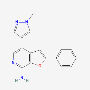 4-(1-Methylpyrazol-4-yl)-2-phenylfuro[2,3-c]pyridin-7-amine