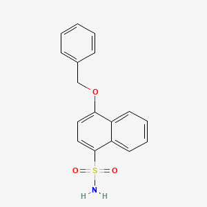 molecular formula C17H15NO3S B13869172 4-(Benzyloxy)naphthalene-1-sulfonamide 