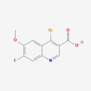 molecular formula C11H7BrFNO3 B13869192 4-Bromo-7-fluoro-6-methoxyquinoline-3-carboxylic acid 