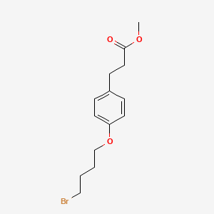 molecular formula C14H19BrO3 B13869213 Methyl 3-(4-(4-bromobutoxy)phenyl)propanoate 