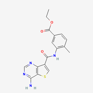 Ethyl 3-[(4-aminothieno[3,2-d]pyrimidine-7-carbonyl)amino]-4-methylbenzoate