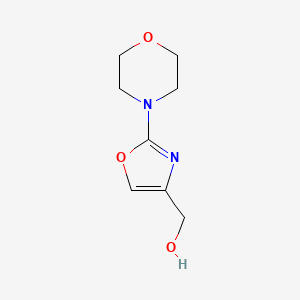 molecular formula C8H12N2O3 B13869224 (2-Morpholin-4-yl-1,3-oxazol-4-yl)methanol 