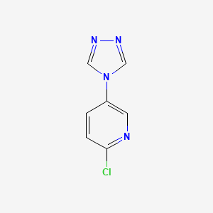 molecular formula C7H5ClN4 B13869235 2-Chloro-5-(1,2,4-triazol-4-yl)pyridine 