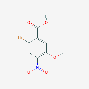 molecular formula C8H6BrNO5 B13869257 2-Bromo-5-methoxy-4-nitro-benzoic acid 