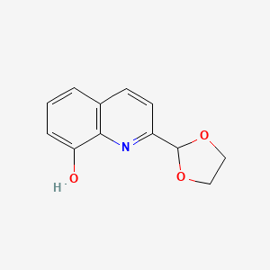 molecular formula C12H11NO3 B13869268 2-(1,3-Dioxolan-2-yl)quinolin-8-ol 