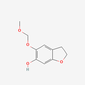 molecular formula C10H12O4 B13869292 5-(Methoxymethoxy)-2,3-dihydro-1-benzofuran-6-ol 