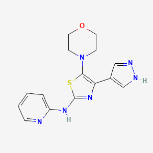 5-morpholin-4-yl-4-(1H-pyrazol-4-yl)-N-pyridin-2-yl-1,3-thiazol-2-amine