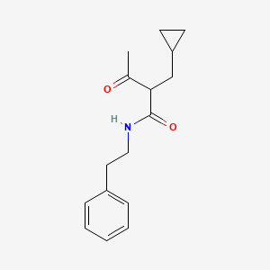 molecular formula C16H21NO2 B13869349 2-(cyclopropylmethyl)-3-oxo-N-(2-phenylethyl)butanamide 