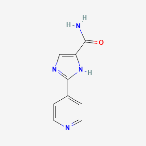 molecular formula C9H8N4O B13869370 2-pyridin-4-yl-1H-imidazole-5-carboxamide 