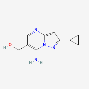 (7-Amino-2-cyclopropylpyrazolo[1,5-a]pyrimidin-6-yl)methanol