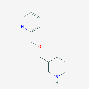 molecular formula C12H18N2O B13869397 2-(Piperidin-3-ylmethoxymethyl)pyridine 