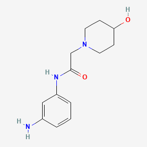 N-(3-Aminophenyl)-2-(4-hydroxypiperidin-1-YL)acetamide