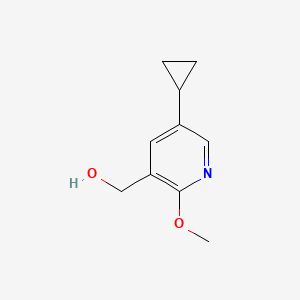 molecular formula C10H13NO2 B13869430 (5-Cyclopropyl-2-methoxypyridin-3-yl)methanol 