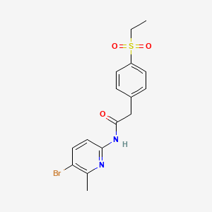 N-(5-bromo-6-methylpyridin-2-yl)-2-(4-ethylsulfonylphenyl)acetamide