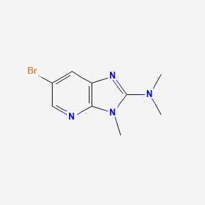 molecular formula C9H11BrN4 B13869460 6-bromo-N,N,3-trimethylimidazo[4,5-b]pyridin-2-amine 