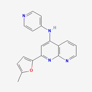 molecular formula C18H14N4O B13869472 2-(5-methylfuran-2-yl)-N-pyridin-4-yl-1,8-naphthyridin-4-amine 