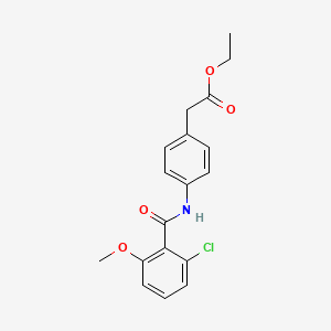 Ethyl 2-[4-[(2-chloro-6-methoxybenzoyl)amino]phenyl]acetate