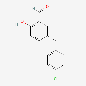 5-[(4-Chlorophenyl)methyl]-2-hydroxybenzaldehyde