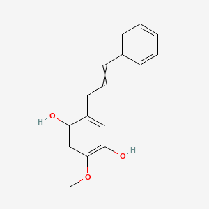 molecular formula C16H16O3 B13869528 2-Cinnamyl-5-methoxyquinol 