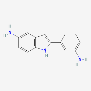 molecular formula C14H13N3 B13869558 2-(3-aminophenyl)-1H-indol-5-amine 