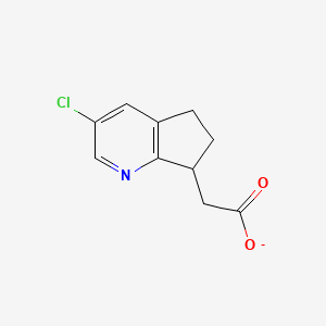 2-(3-chloro-6,7-dihydro-5H-cyclopenta[b]pyridin-7-yl)acetate