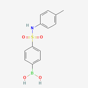 molecular formula C13H14BNO4S B1386959 N-p-Tolyl-4-boronobenzolsulfonamid CAS No. 957062-88-3