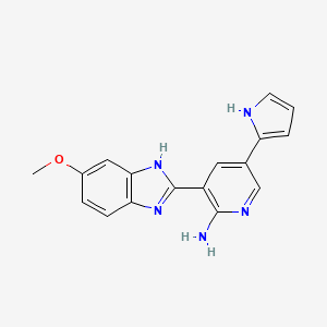 3-(6-methoxy-1H-benzimidazol-2-yl)-5-(1H-pyrrol-2-yl)pyridin-2-amine