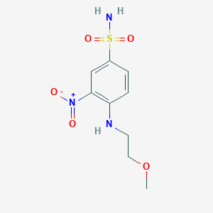 molecular formula C9H13N3O5S B13869611 4-(2-Methoxyethylamino)-3-nitrobenzenesulfonamide 