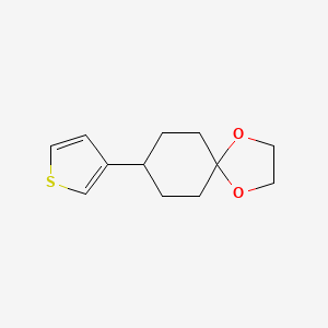 molecular formula C12H16O2S B13869638 8-Thiophen-3-yl-1,4-dioxaspiro[4.5]decane 