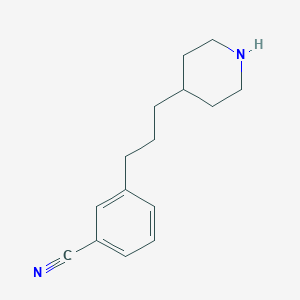 molecular formula C15H20N2 B13869645 3-(3-Piperidin-4-ylpropyl)benzonitrile 