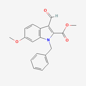 molecular formula C19H17NO4 B1386965 Methyl 1-benzyl-3-formyl-6-methoxy-1H-indole-2-carboxylate CAS No. 1171383-10-0
