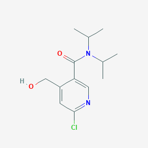 molecular formula C13H19ClN2O2 B13869682 6-chloro-4-(hydroxymethyl)-N,N-di(propan-2-yl)pyridine-3-carboxamide 